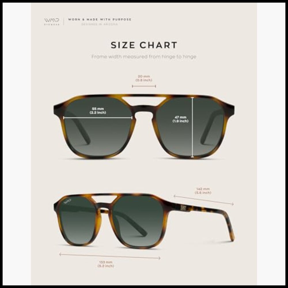 Polarized Double-Bridge Rectangular Sunglasses wi… - image 6